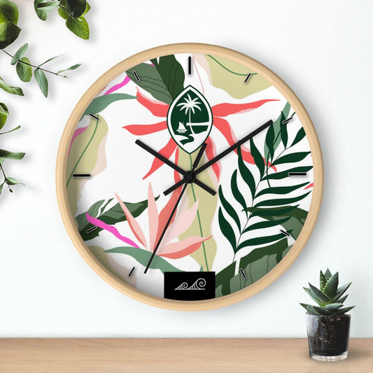 Guam Birds of Paradise Wall Clock
