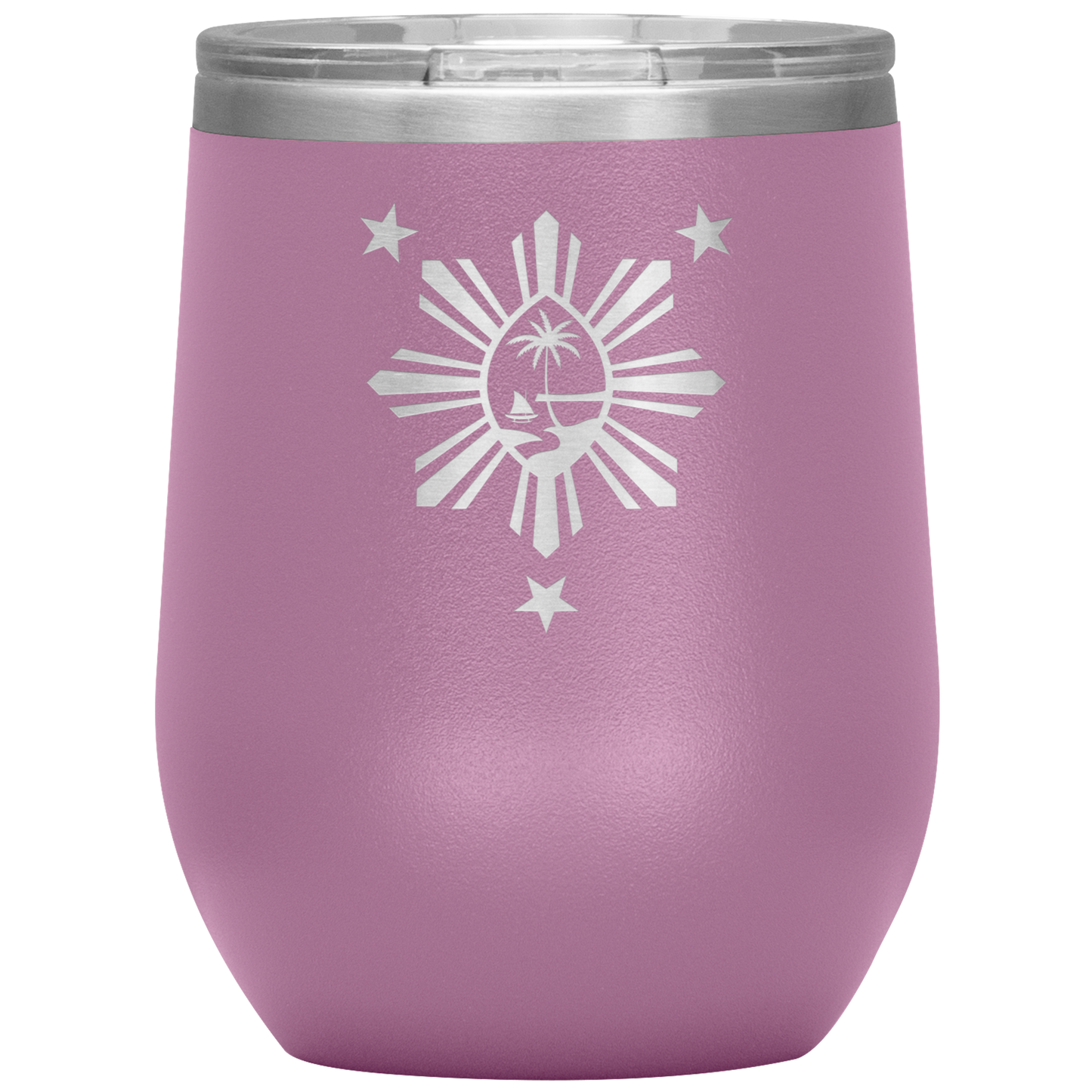 Guam Philippines Wine Tumbler