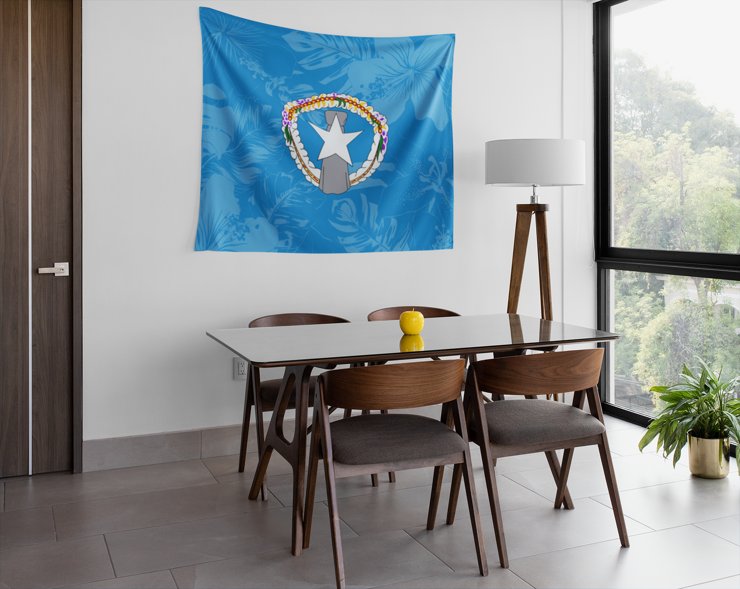 CNMI Saipain Tinian Rota Hibiscus Indoor Wall Tapestry