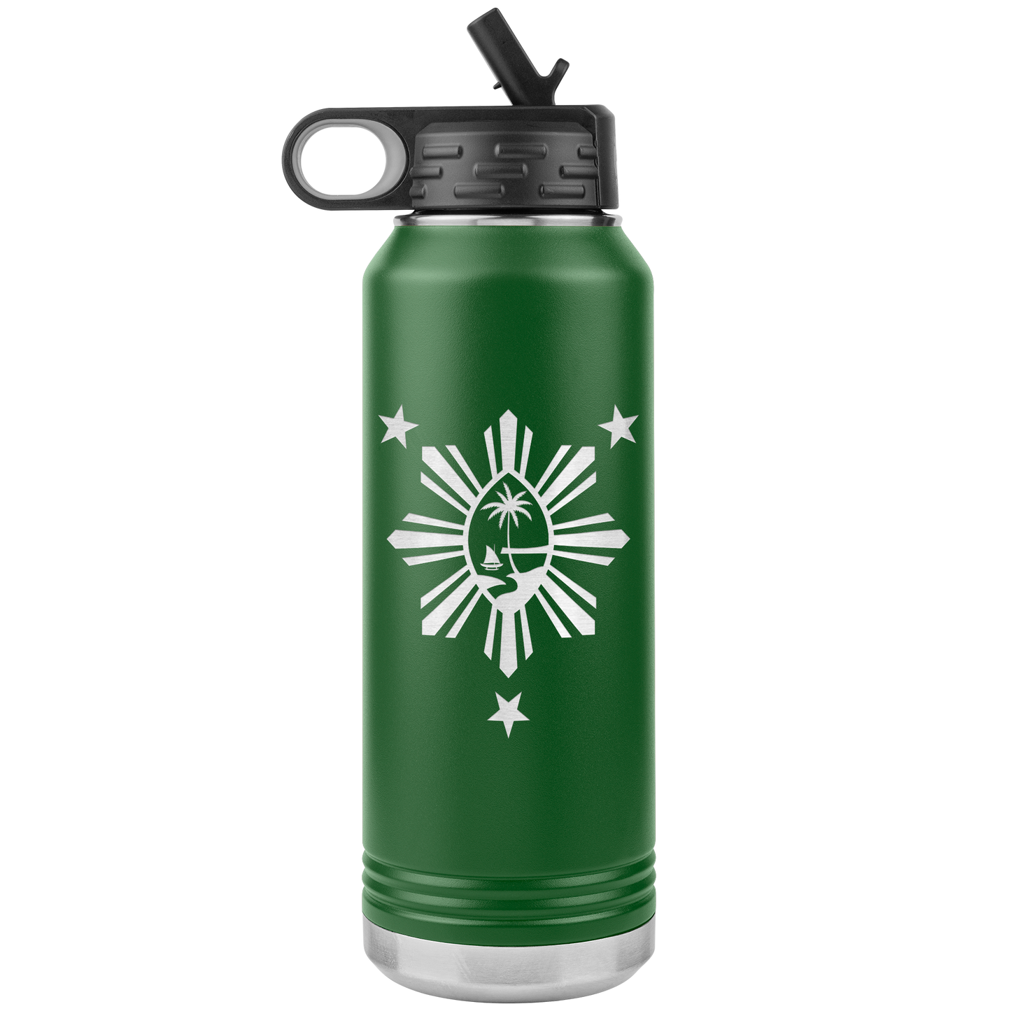 Guam Philippines 32oz Water Bottle Tumbler