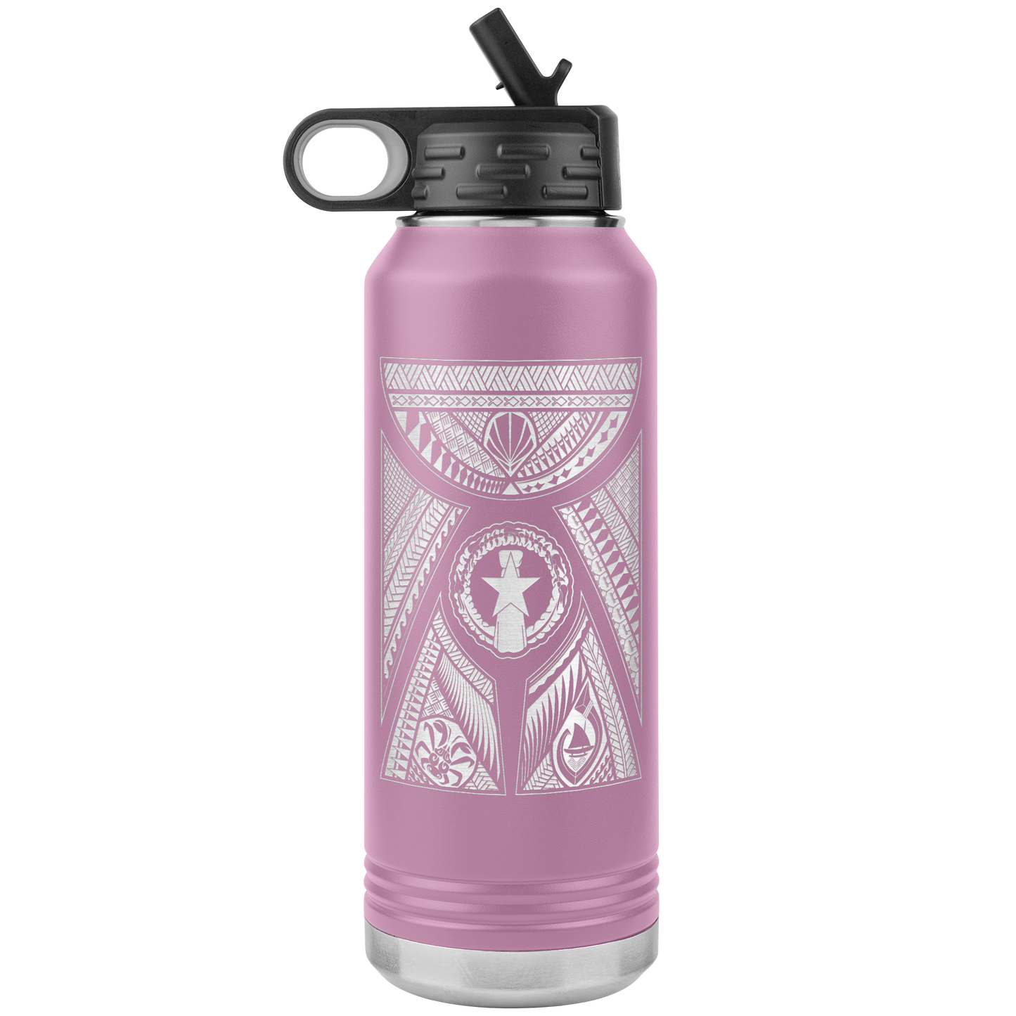 CNMI Latte Stone Tribal 32oz Water Bottle Tumbler