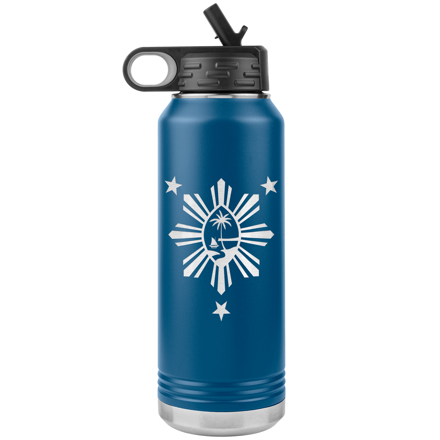 Guam Philippines 32oz Water Bottle Tumbler