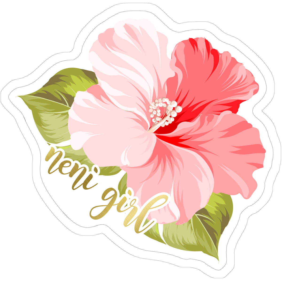 Neni Girl Hibiscus Guam CNMI Pillow Custom Shape Cushion