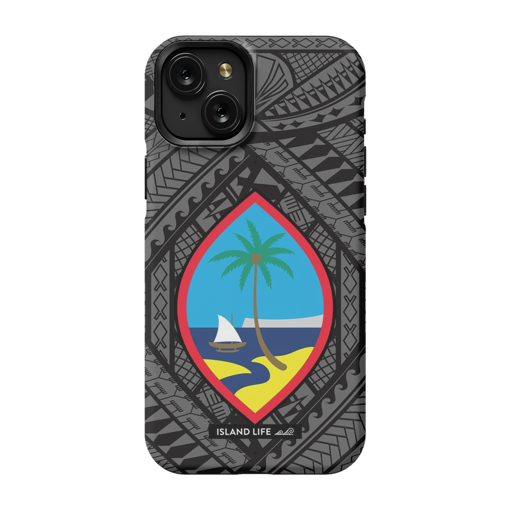 Guahan Tribal Black Premium Glossy Tough Phone Case