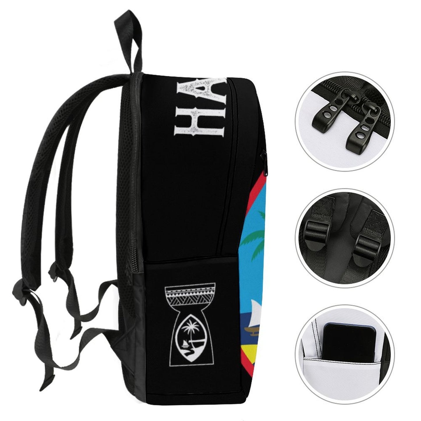 Hafa Adai Guam Tribal Dual-Compartment Backpack