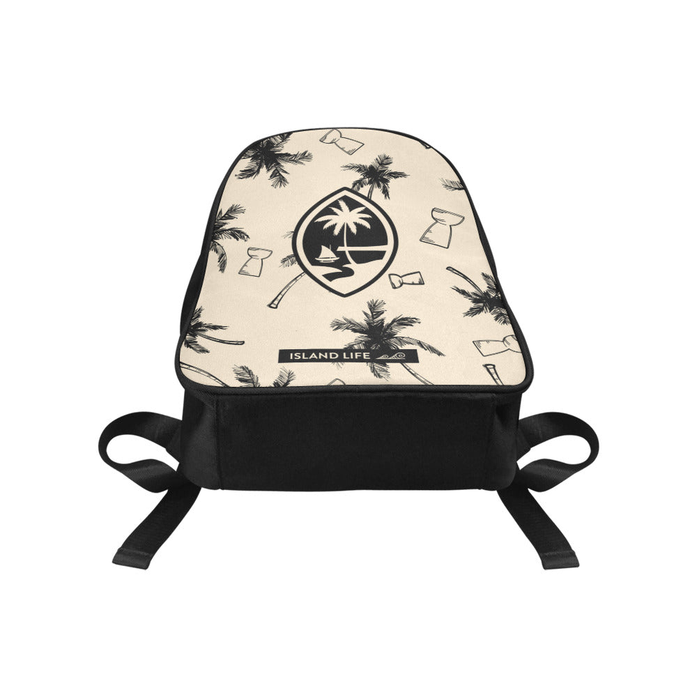 Guam Latte Stone Coconut Trees Khaki Preschool Backpack