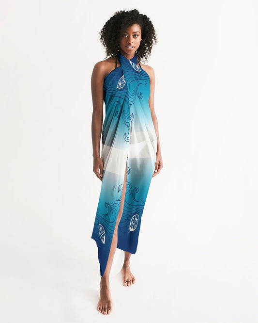 Guam Ombre Waves All-Over Print Swim Cover Up