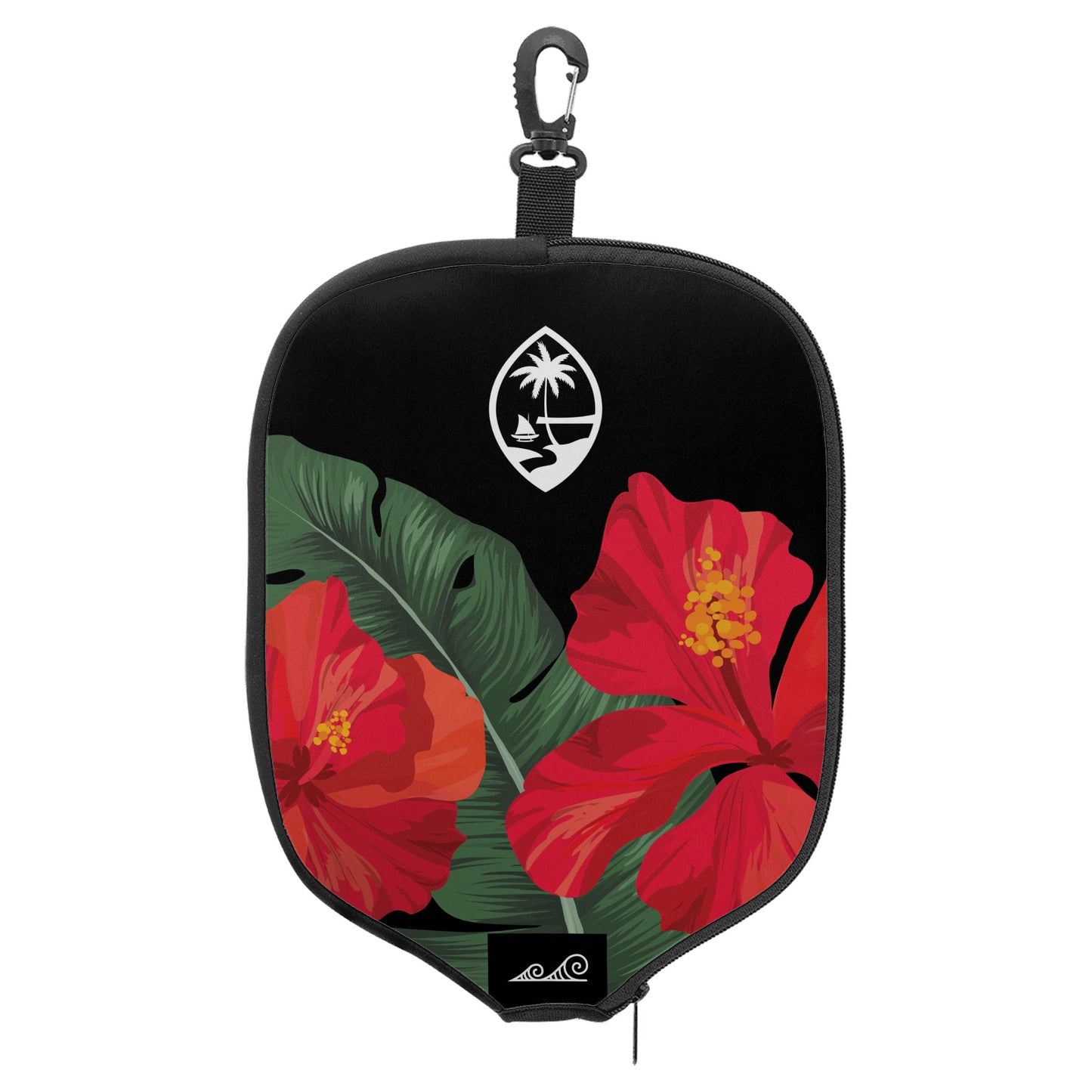 Guam Red Hibiscus Paradise Pickleball Paddle Cover