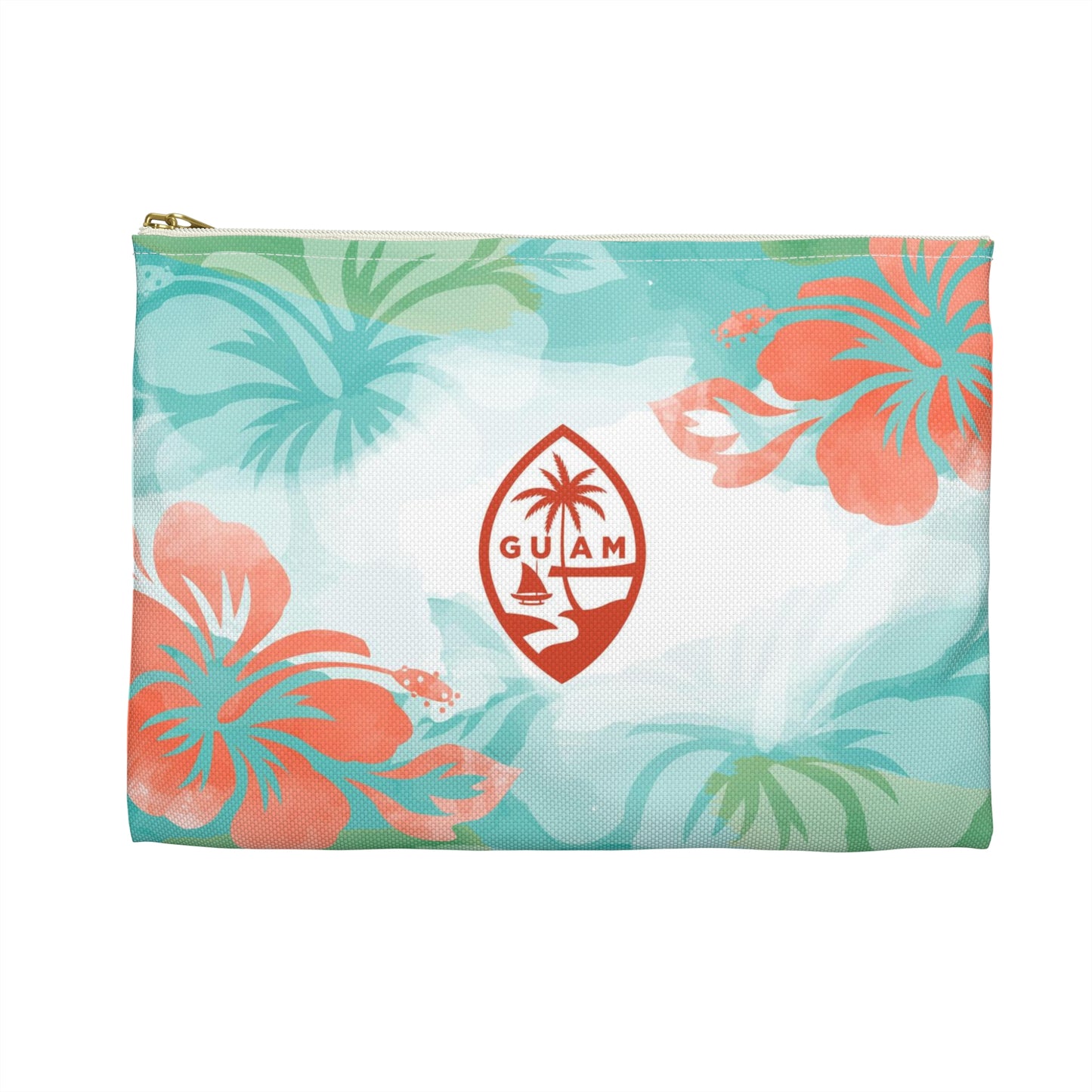 Hafa Adai Guam Chamorro Hibiscus Accessories Carry All Pouch