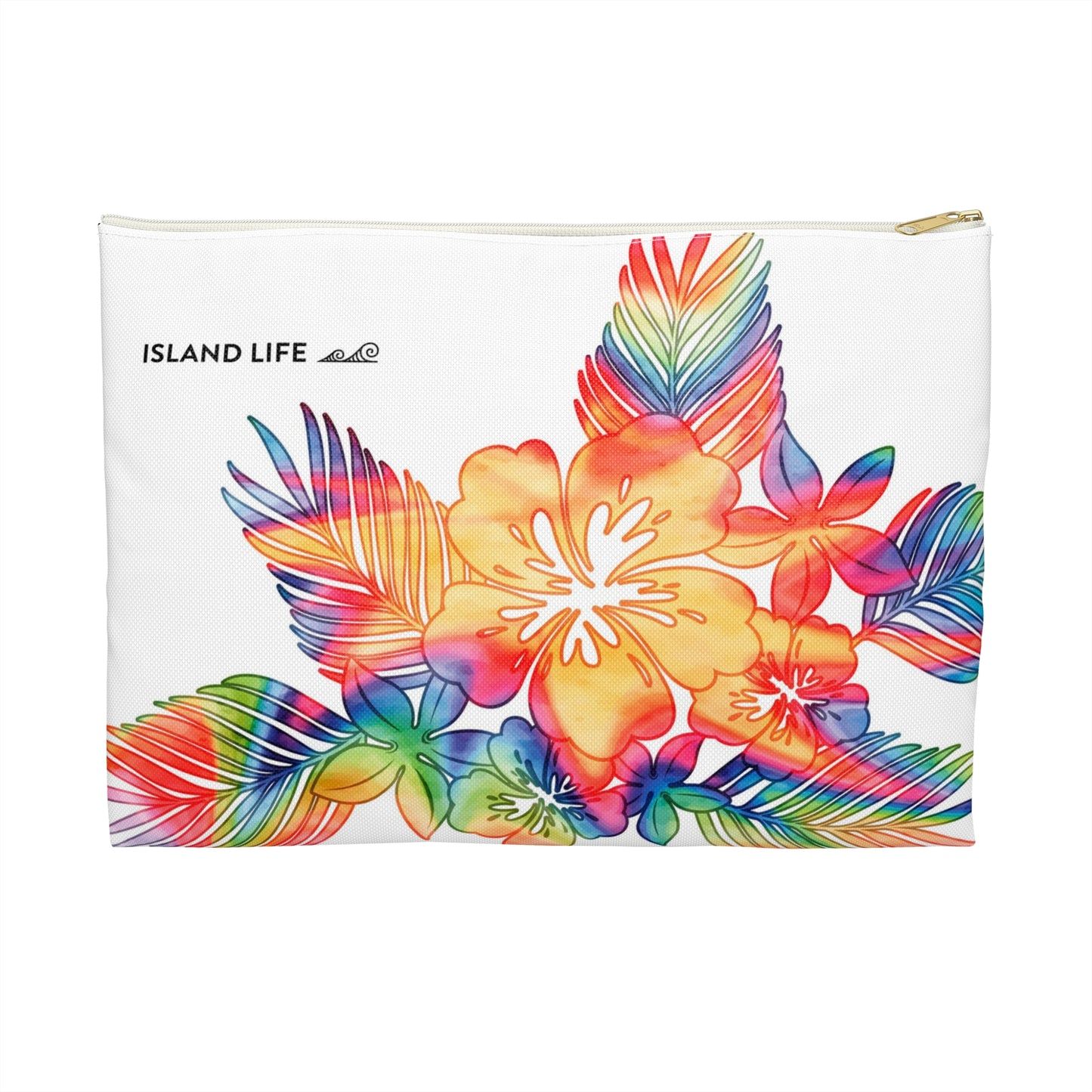 Tropical Hibiscus Tie Dye Guam CNMI Saipan Accessories Carry All Pouch