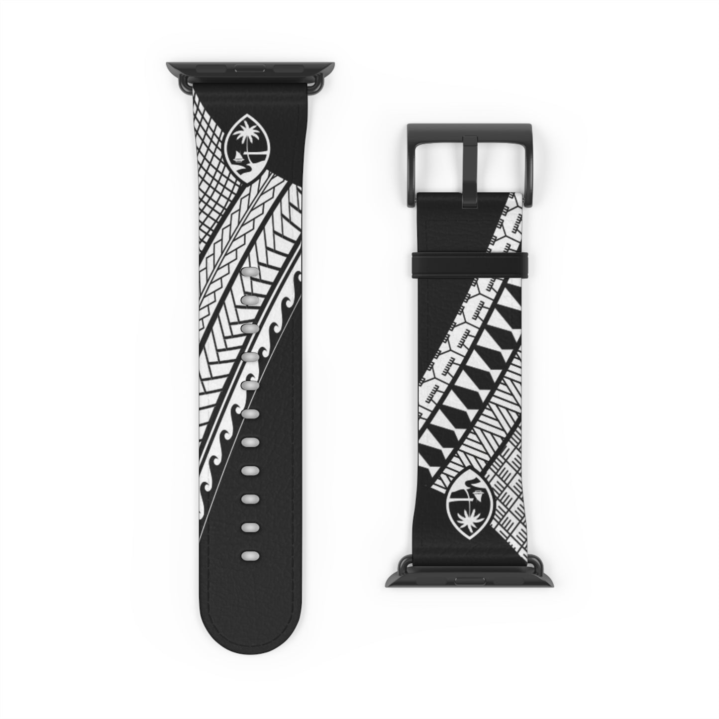 Guam Tribal Faux Leather Apple Watch Band