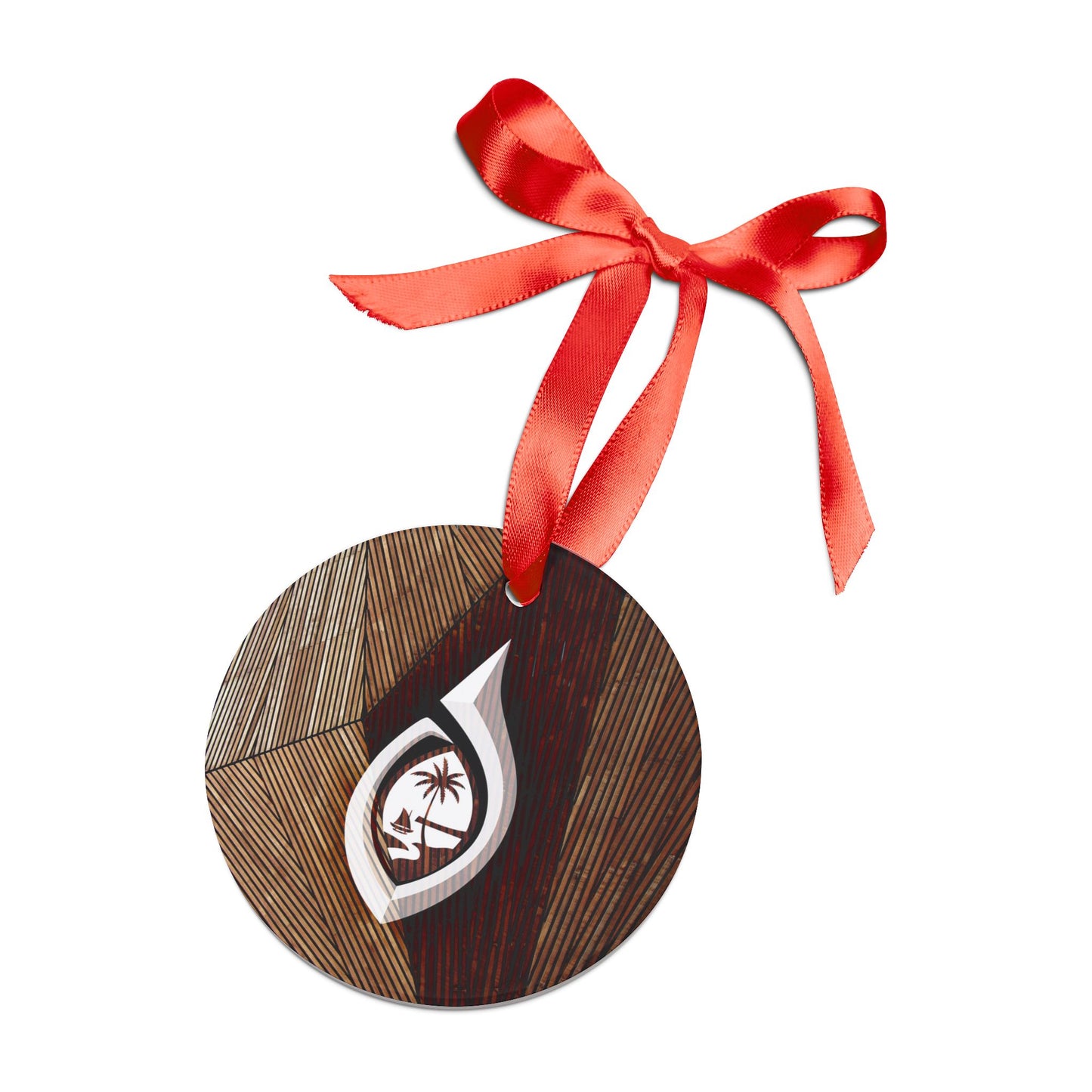 Guam Seal Hook Acrylic Ornament with Ribbon