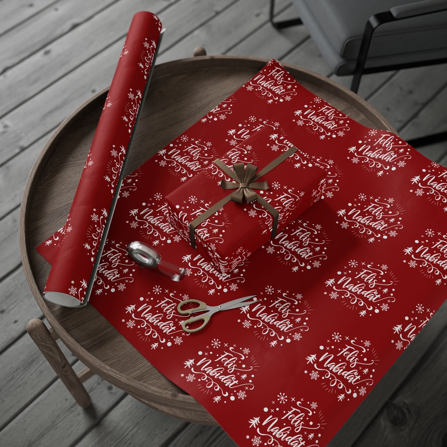 Felis Nabidat Red Guam CNMI Chamorro Gift Wrap Wrapping Paper