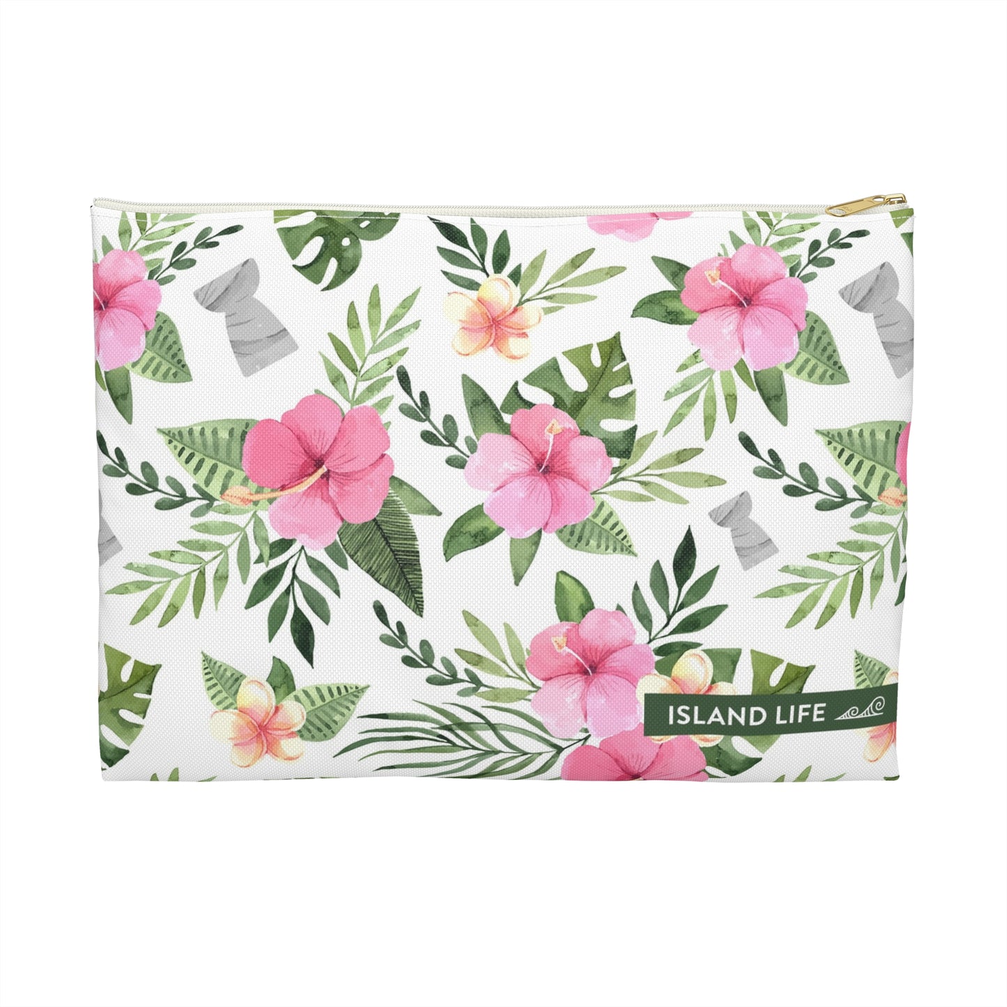 Latte Stone Pink Hibiscus Guam CNMI Accessories Carry All Pouch