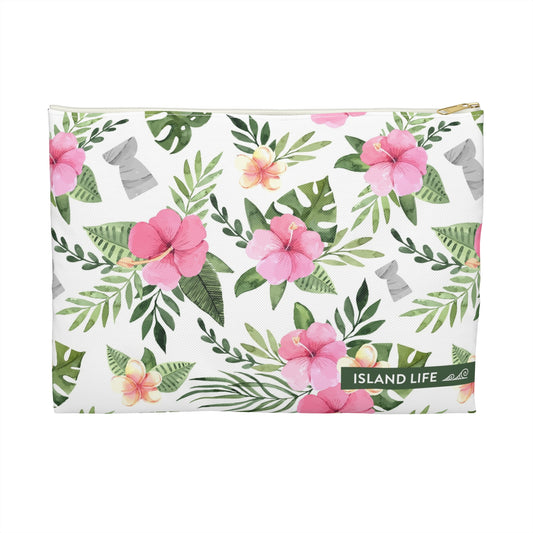 Latte Stone Pink Hibiscus Guam CNMI Accessories Carry All Pouch