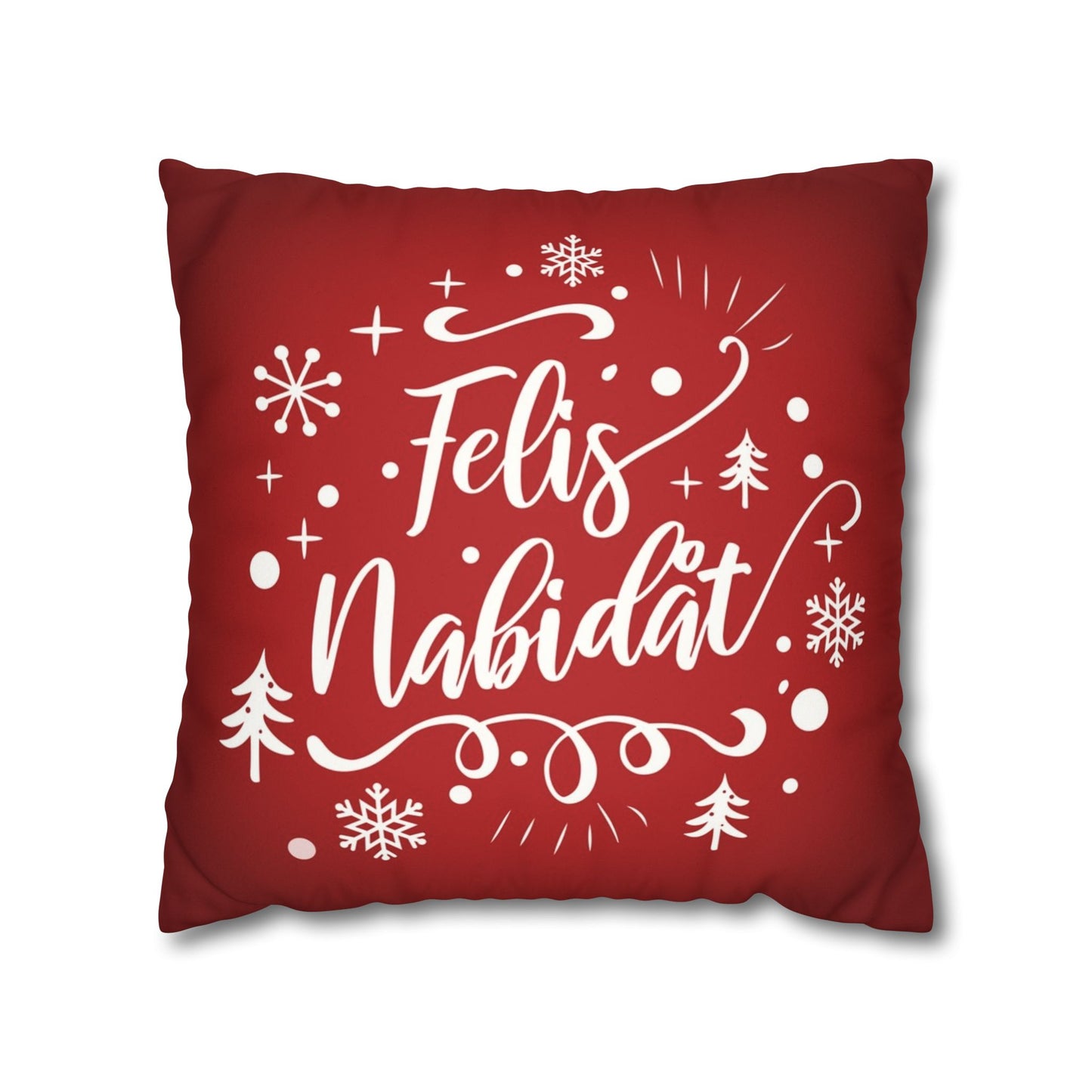 Felis Nabidat Red Guam CNMI Faux Suede Square Pillow Case