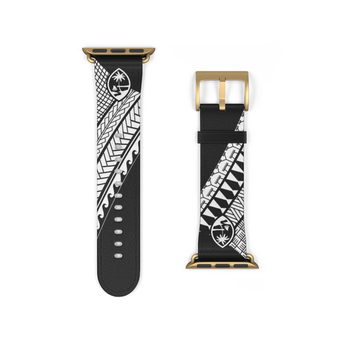 Guam Tribal Faux Leather Apple Watch Band
