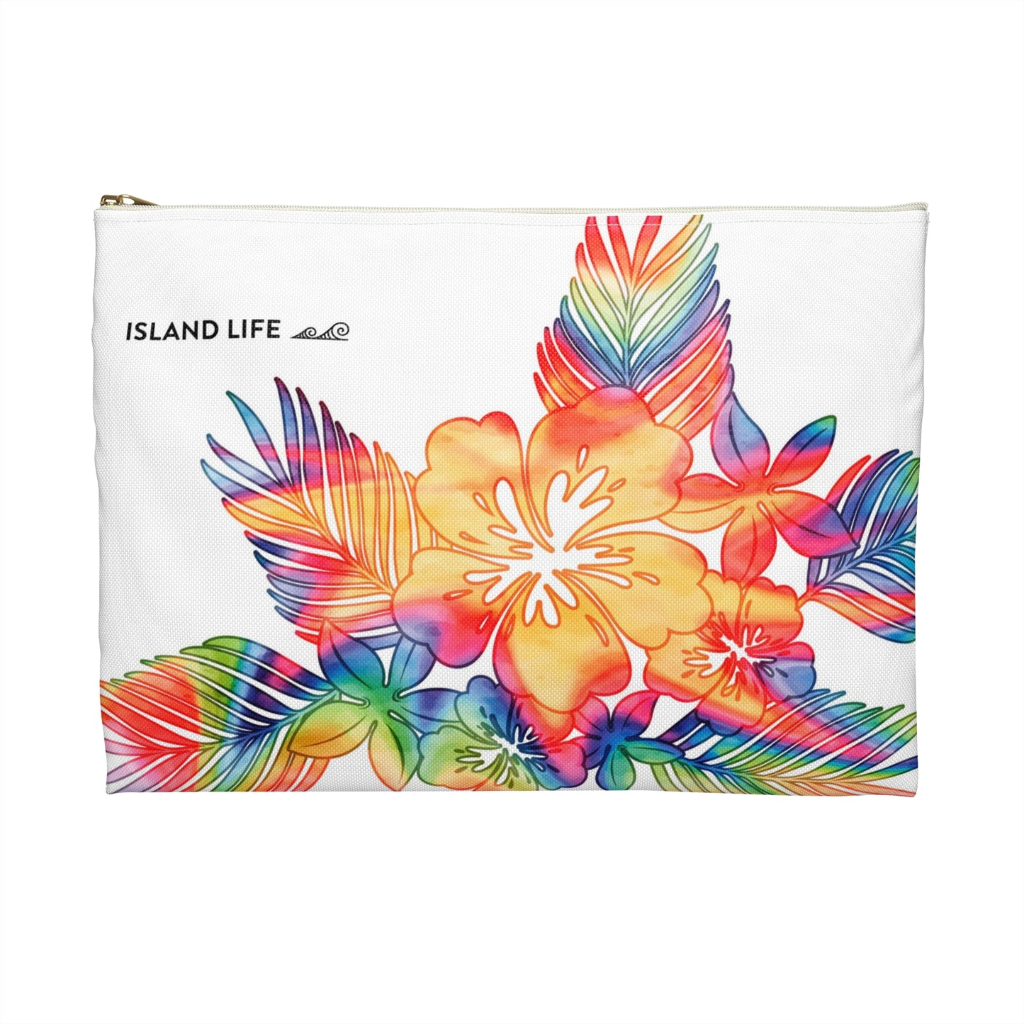 Tropical Hibiscus Tie Dye Guam CNMI Saipan Accessories Carry All Pouch