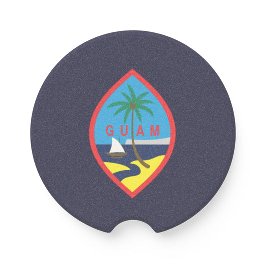 Guam Flag Soapstone Car Coaster