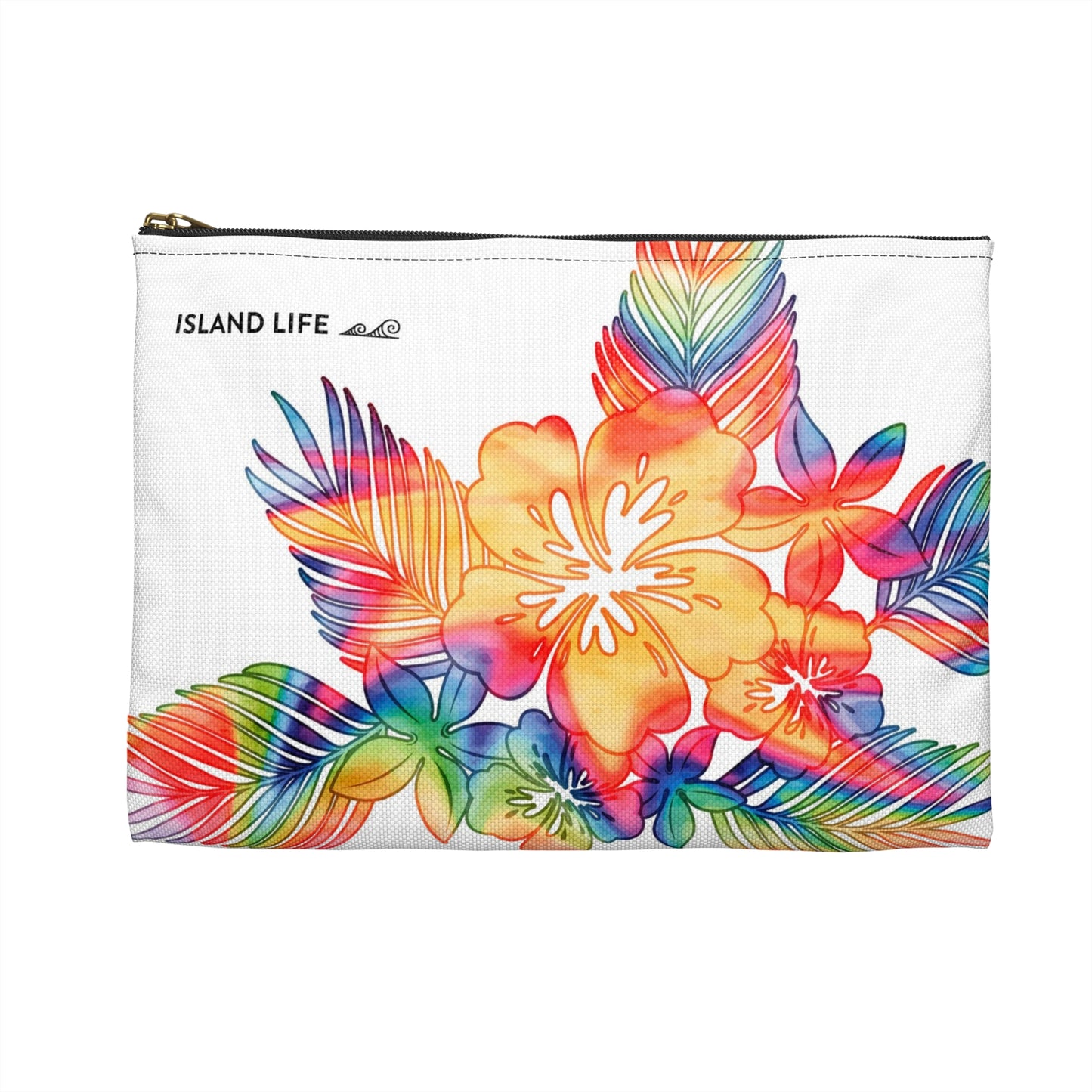 Tropical Hibiscus Tie Dye Guam CNMI Saipan Accessories Carry All Pouch