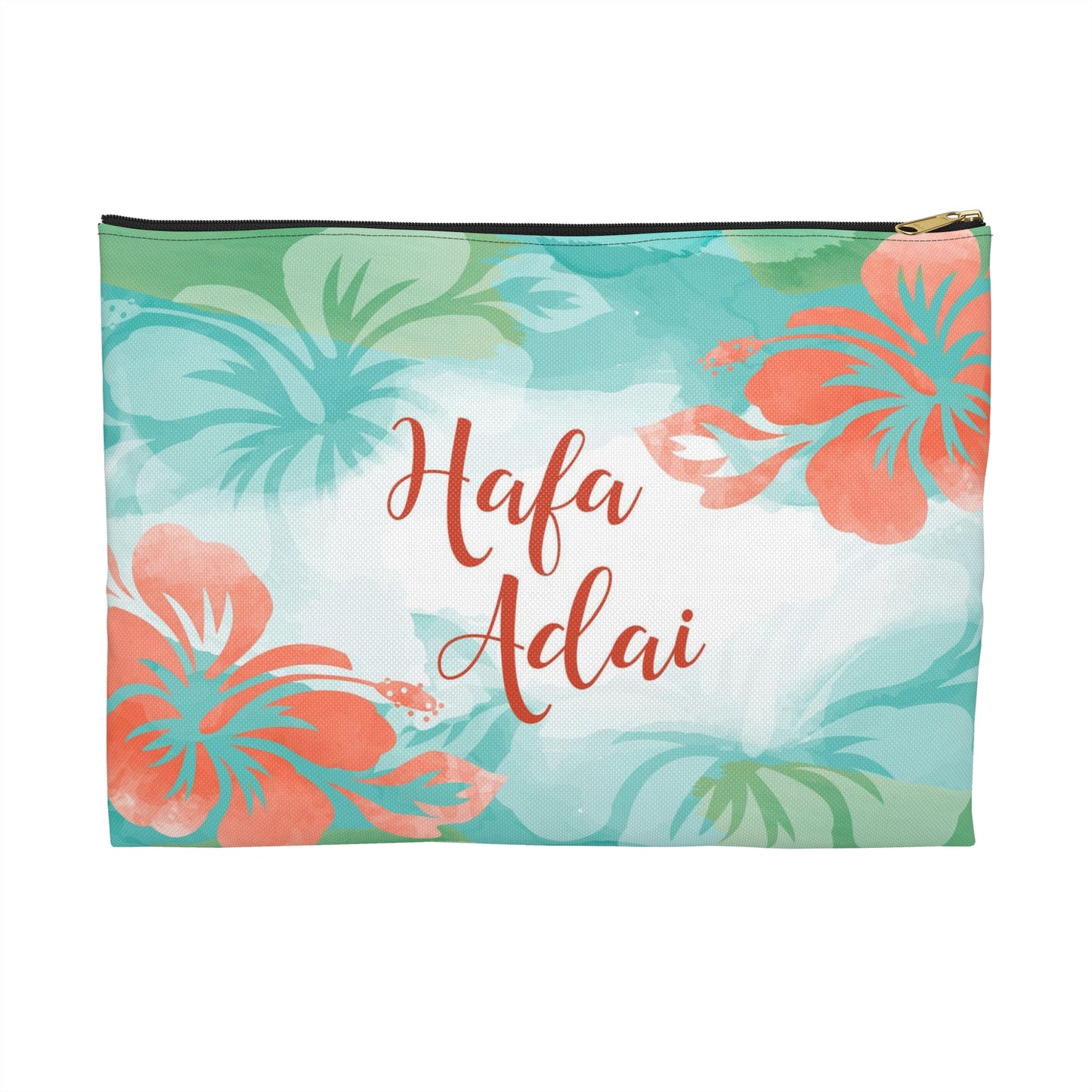 Hafa Adai Guam Chamorro Hibiscus Accessories Carry All Pouch