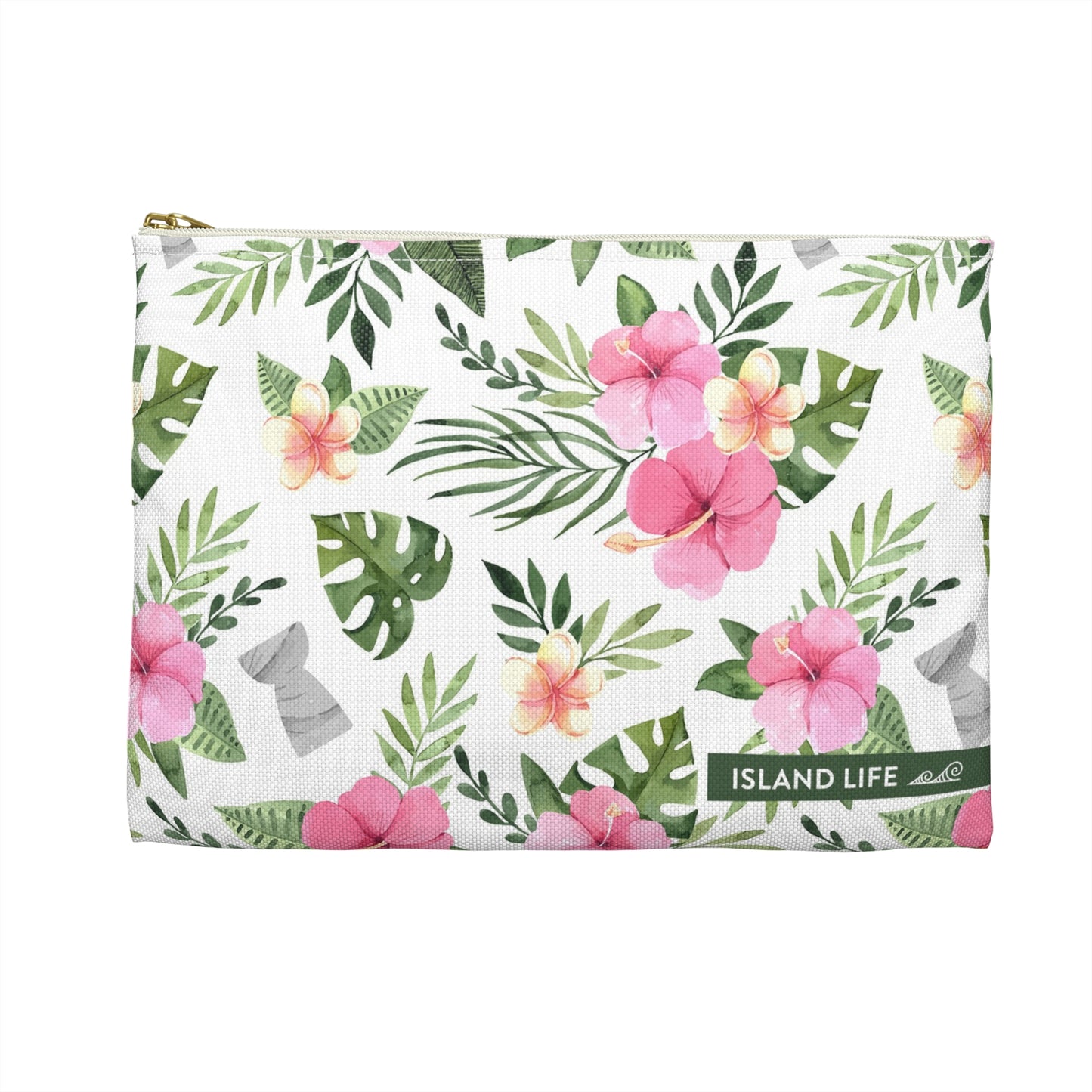 Latte Stone Pink Hibiscus Guam CNMI Accessories Carry All Pouch