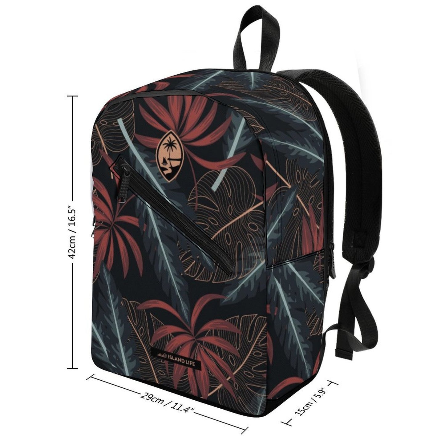 Guam Tropical Dark Dual-Compartment Backpack