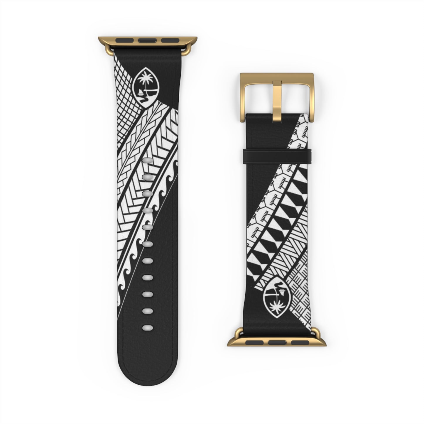 Guam Tribal Faux Leather Apple Watch Band