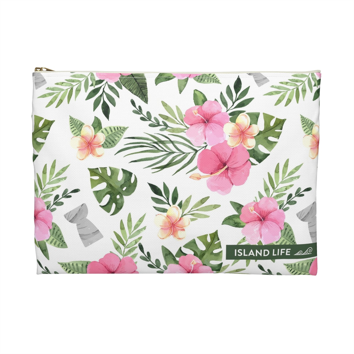 Latte Stone Pink Hibiscus Guam CNMI Accessories Carry All Pouch