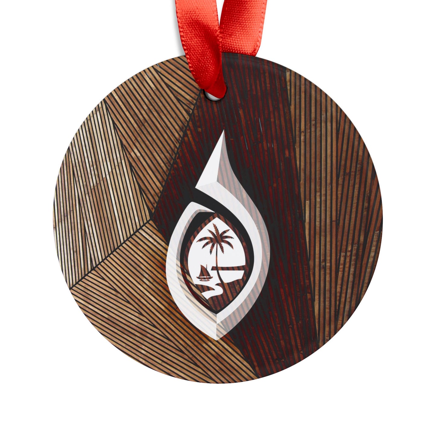 Guam Seal Hook Acrylic Ornament with Ribbon