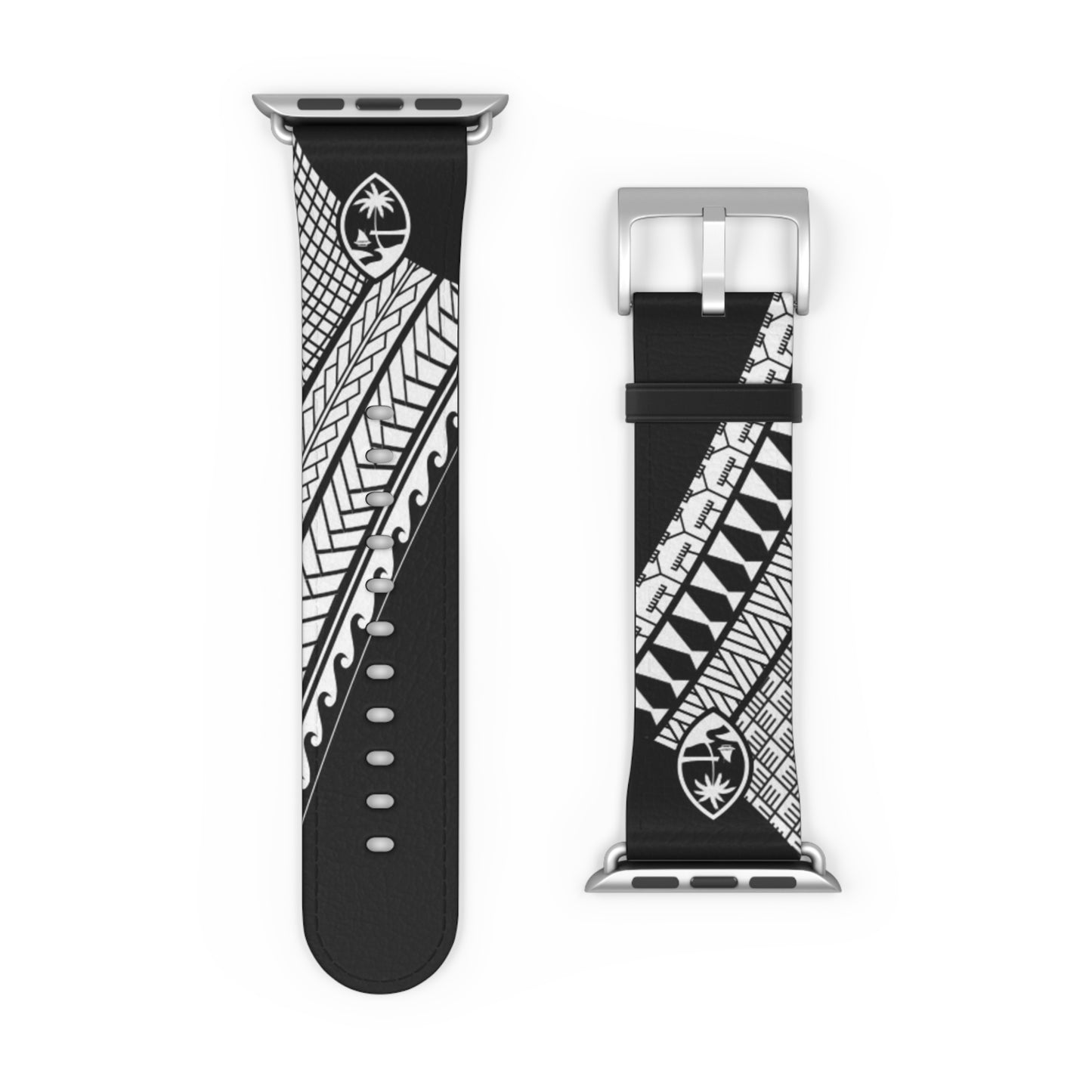 Guam Tribal Faux Leather Apple Watch Band