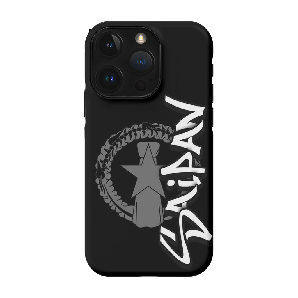 CNMI Seal Saipan Tagged Gray Premium Glossy Tough Phone Case