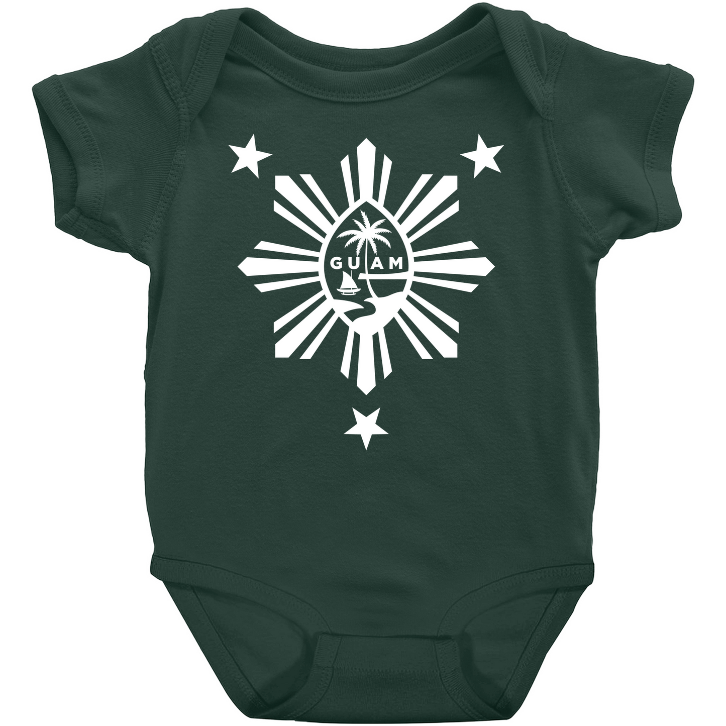 Guam Seal and Philippines Star Baby One Piece Bodysuit