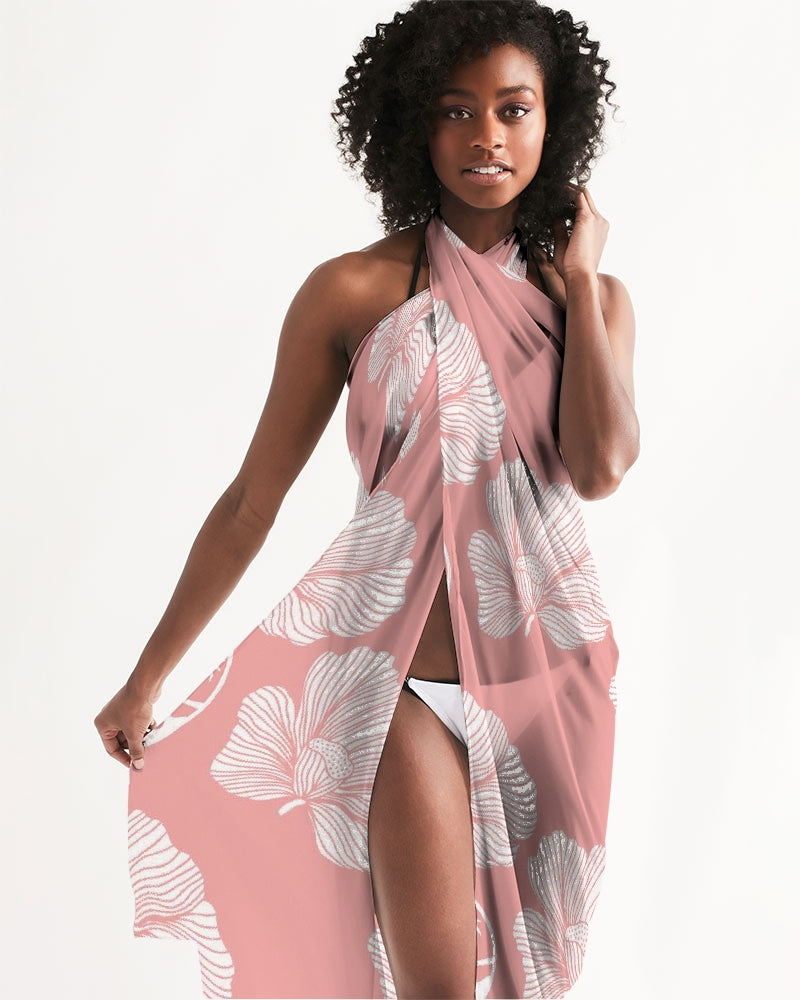 Guam Hibiscus Flora Sarong Swim Cover Up