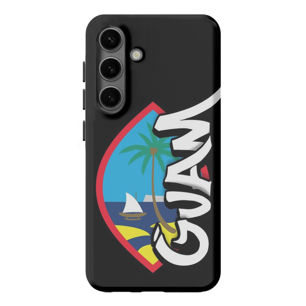 Guam Seal Tagged Black Premium Glossy Tough Phone Case