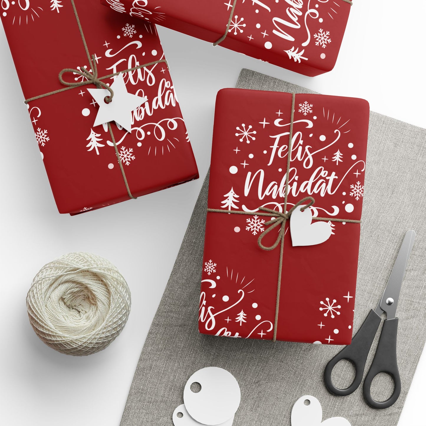 Felis Nabidat Red Guam CNMI Chamorro Gift Wrap Wrapping Paper