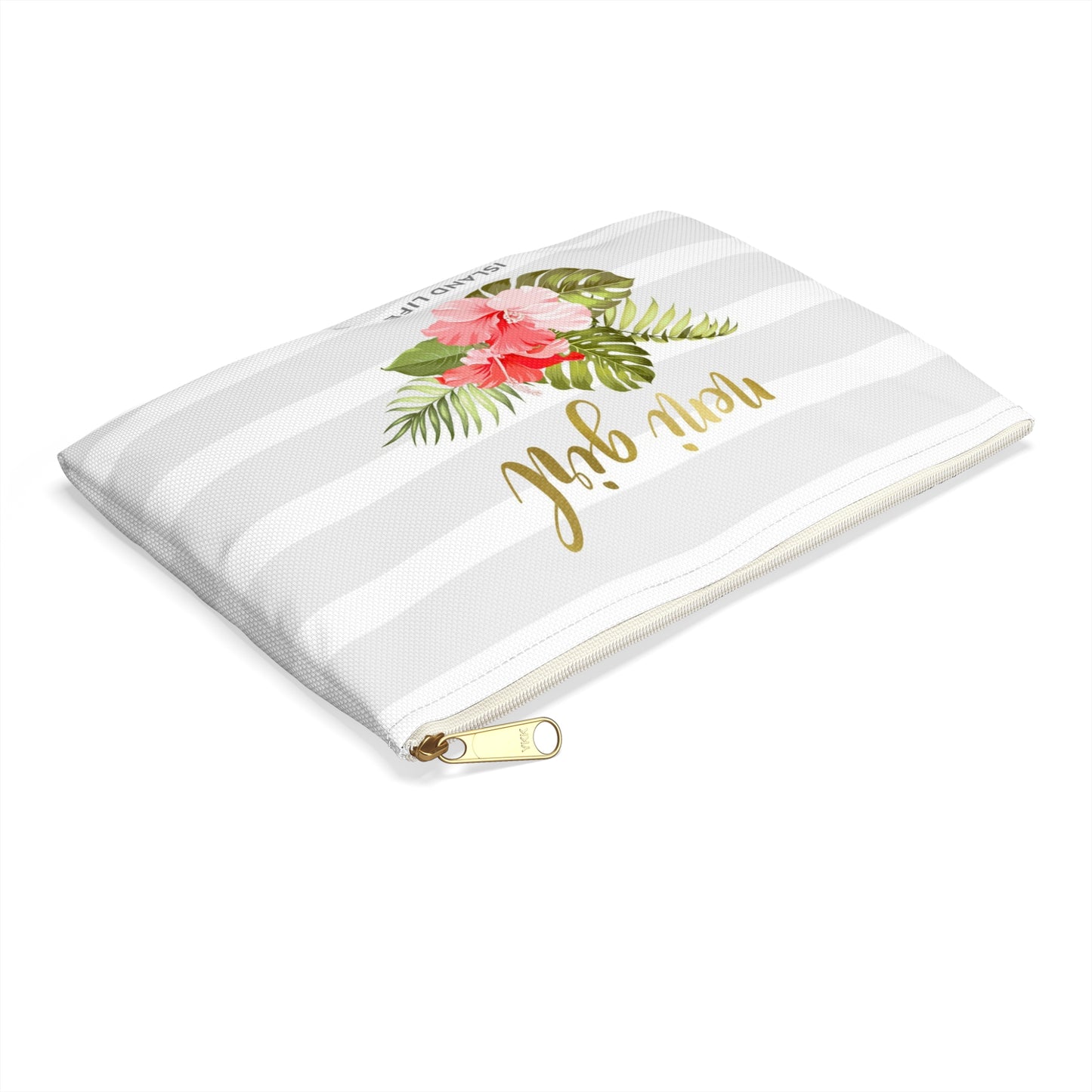 Neni Girl Hibiscus Striped Guam CNMI Accessories Carry All Pouch