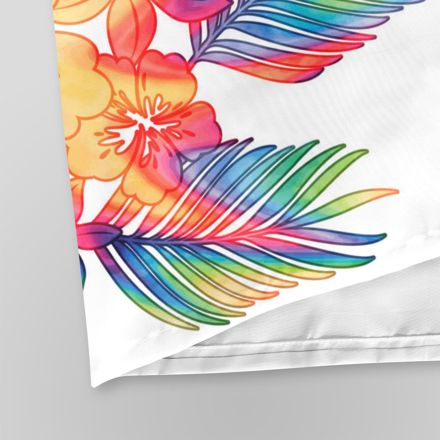 Guam Tropical Hibiscus Tie Dye Shower Curtain 72" x 72"