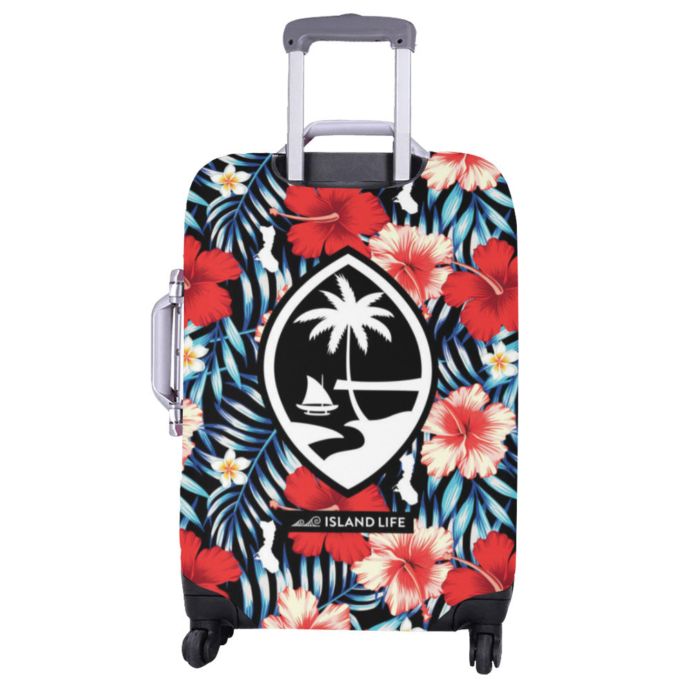 Guam Tropical Floral Luggage Cover