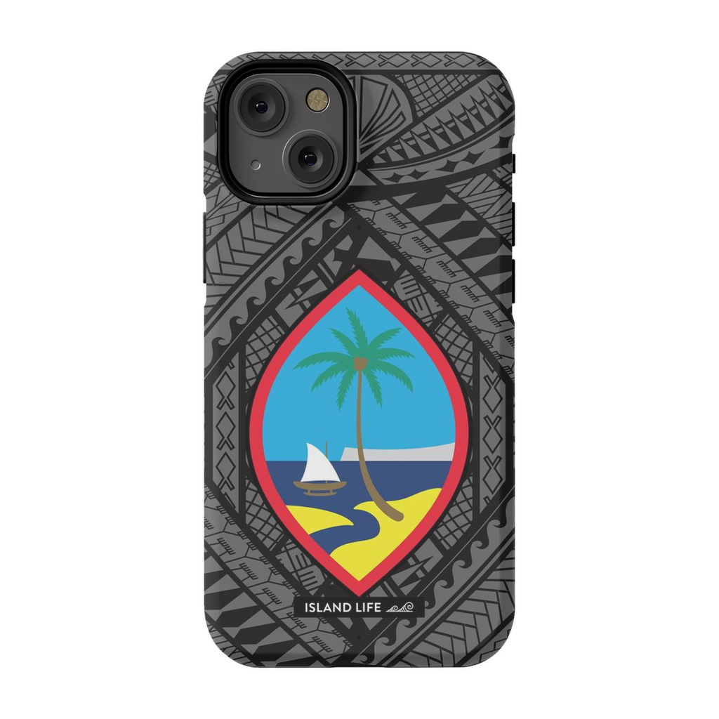 Guahan Tribal Black Premium Glossy Tough Phone Case