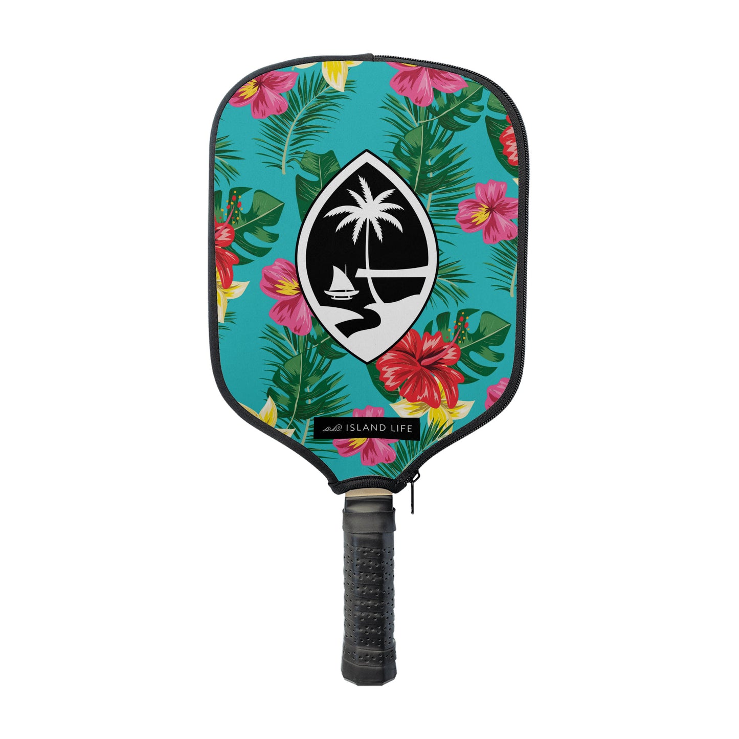 Floral Guam Pickleball Paddle Cover