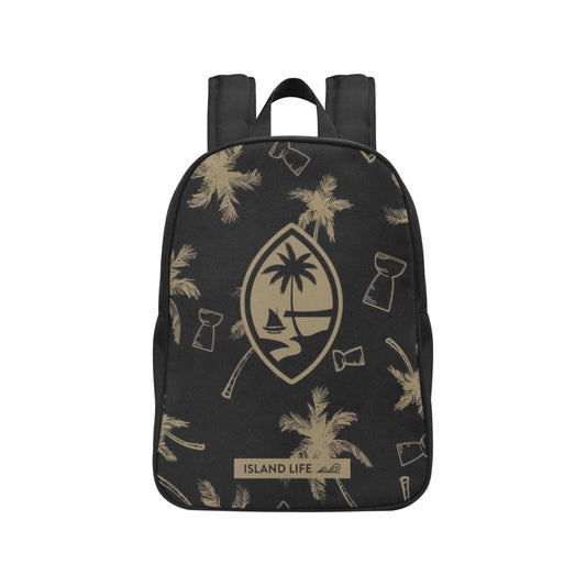 Guam Latte Stone Coconut Trees Black Preschool Backpack