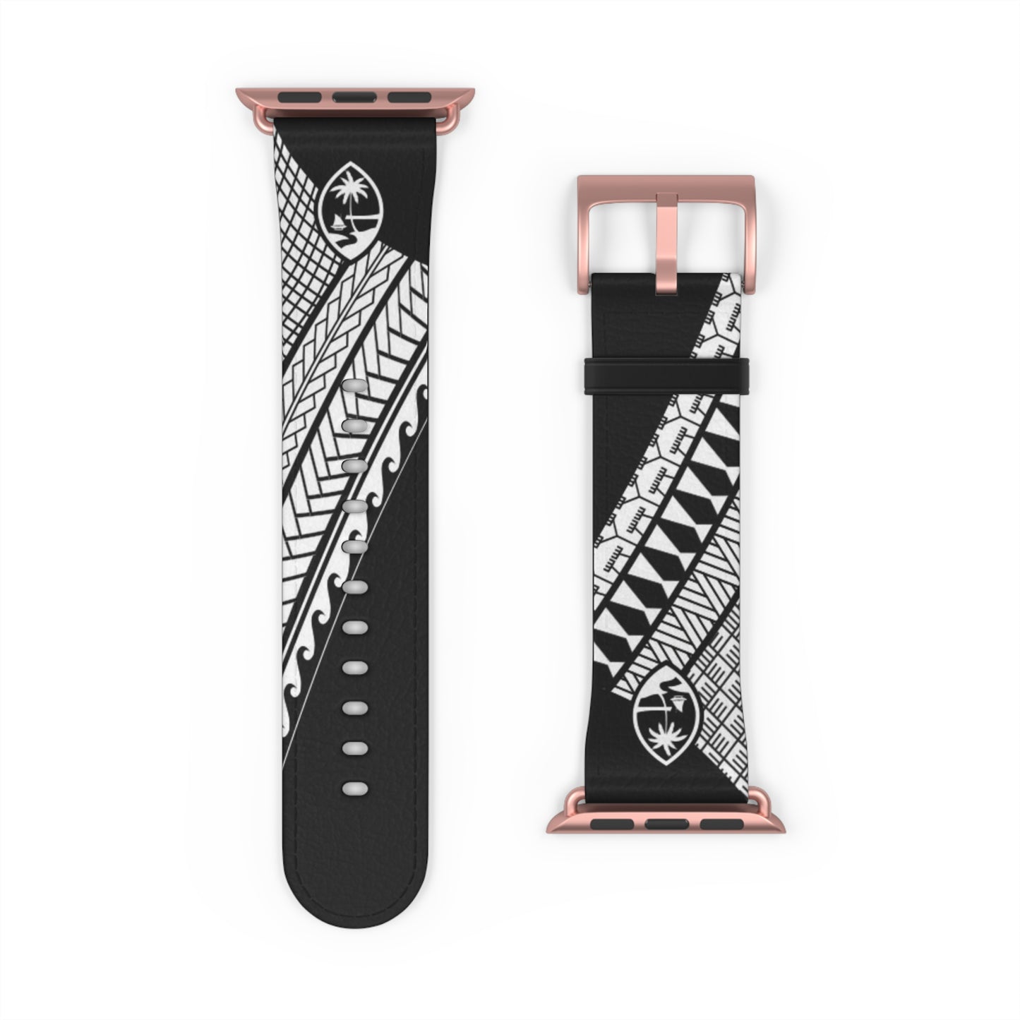 Guam Tribal Faux Leather Apple Watch Band