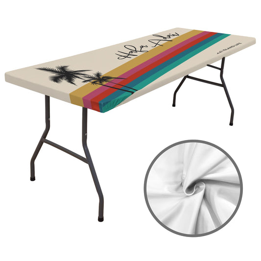 Retro Rainbow Fitted Tablecloth