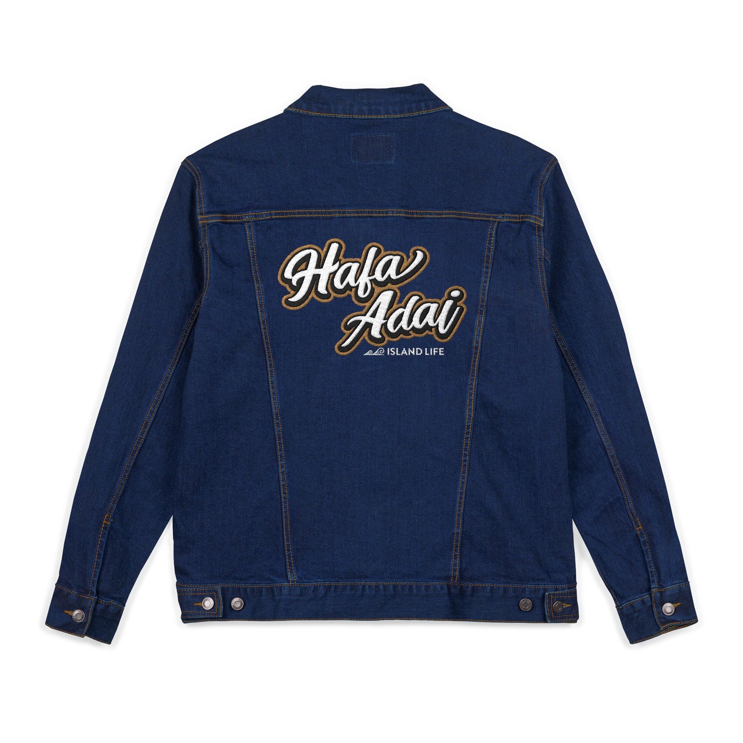 Hafa Adai Guam CNMI Embroidered Unisex Denim Jacket