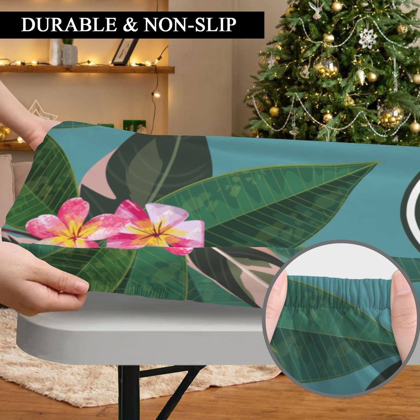 Guam Plumeria Fitted Tablecloth
