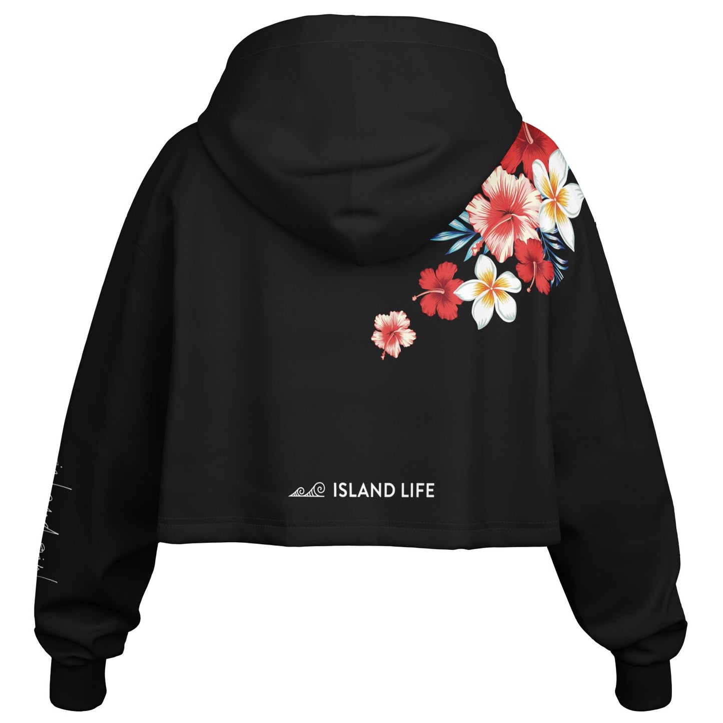 Guam Tropical Floral Cropped Hoodie