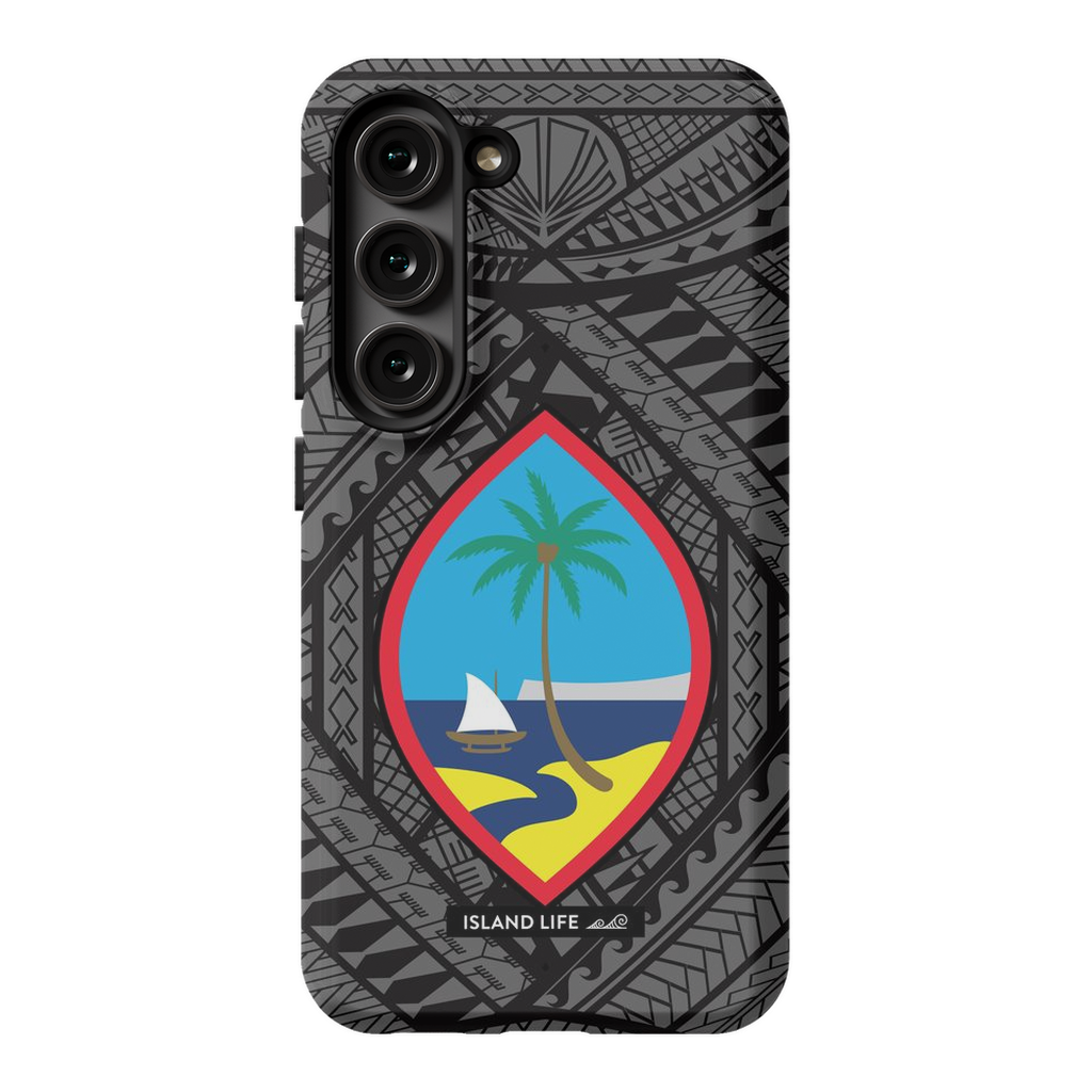 Guahan Tribal Black Premium Glossy Tough Phone Case