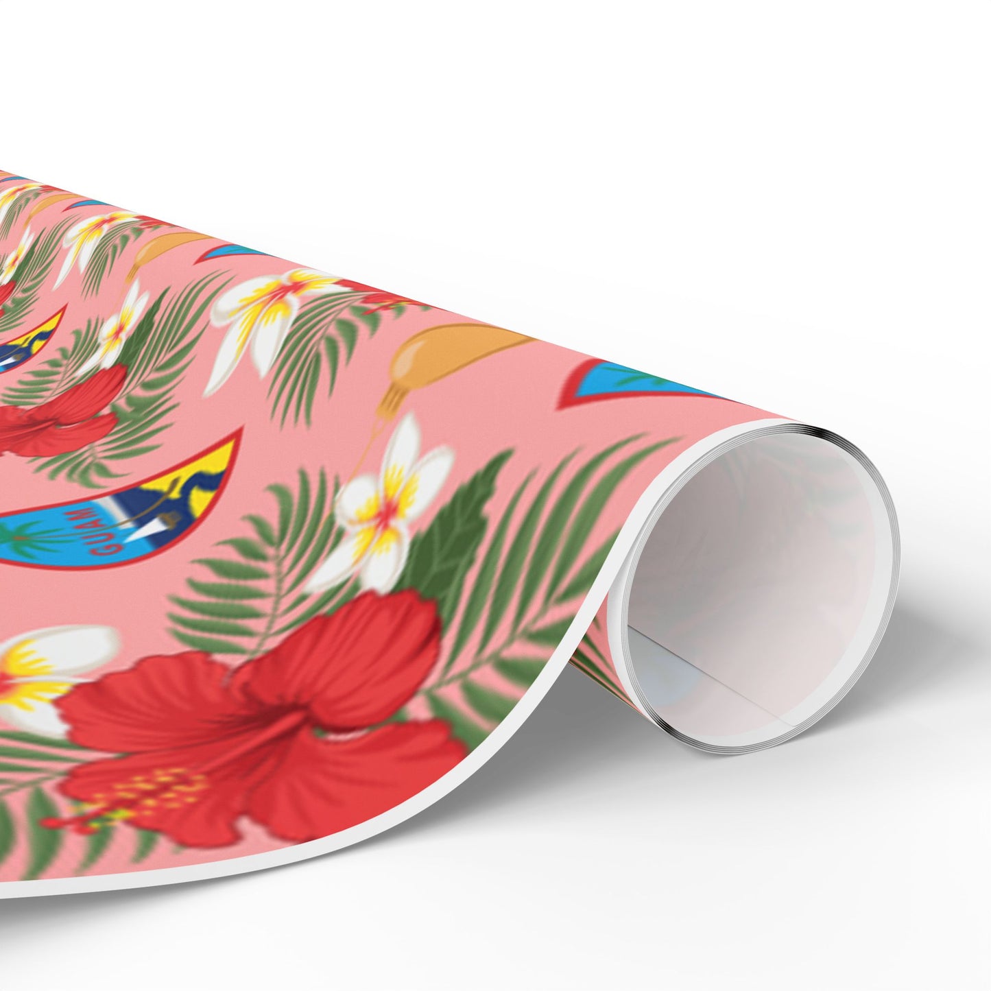Guam Christmas Flowers Pink Gift Wrapping Paper