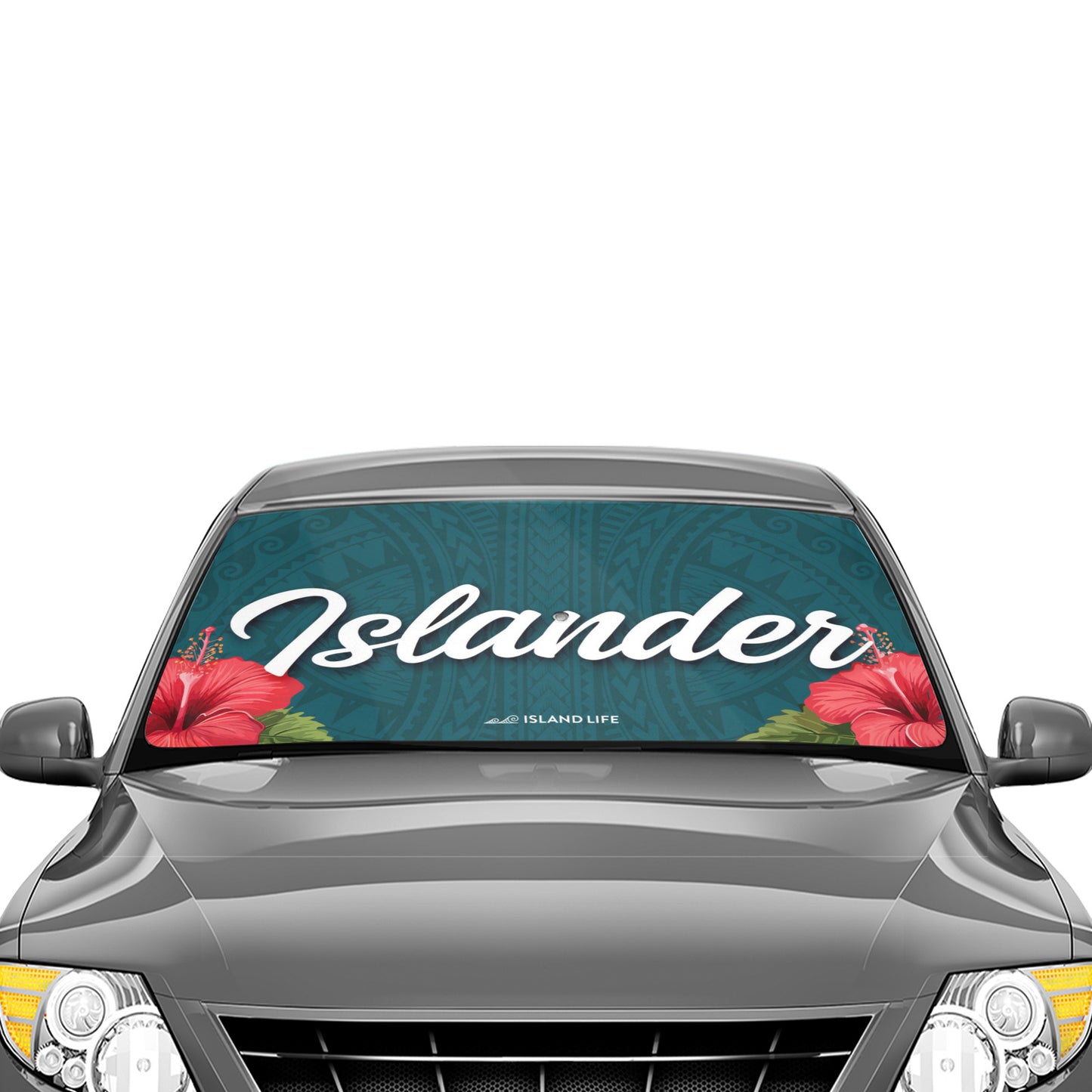 Islander Tribal Hibiscus Car Sun Shade Umbrella